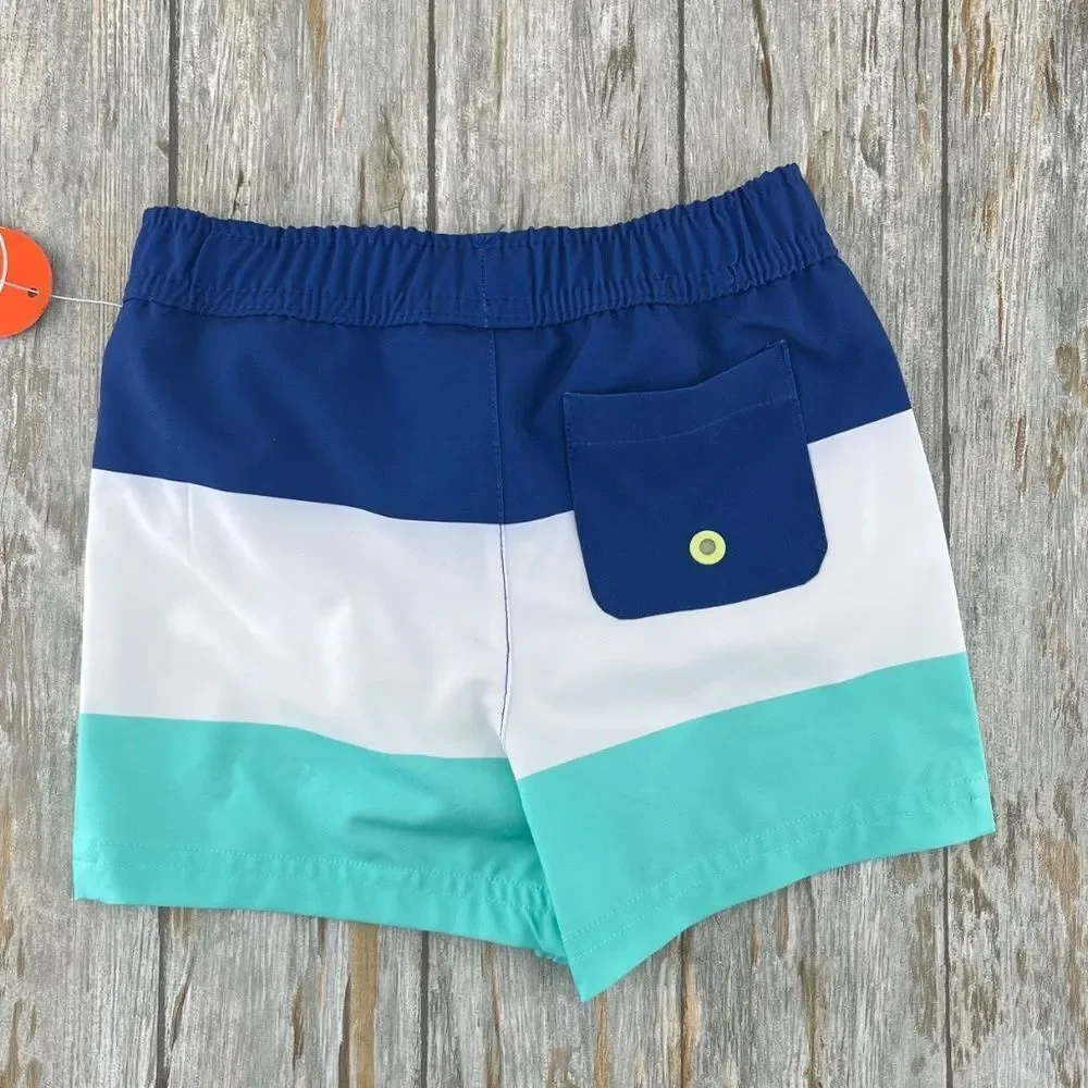 Baby Boys Quick Dry Swim Trunks Shorts & Bucket Hat Size 18M
